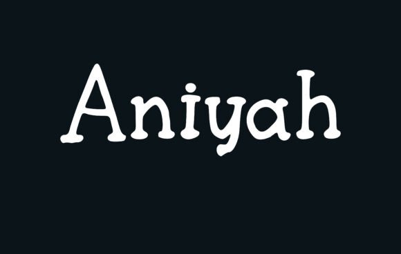 Aniyah: A Handwritten Font for Creative Web Design